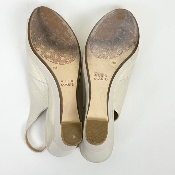 Alex Marie Livy111 Women's Wedge-Heel Open-Toe Slingbacks Beige Size 9.5M - Picture 8 of 8